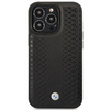 Case BMW BMHMP14L22RFGK iPhone 14 Pro 6.1" black/black Leather Diamond Pattern MagSafe