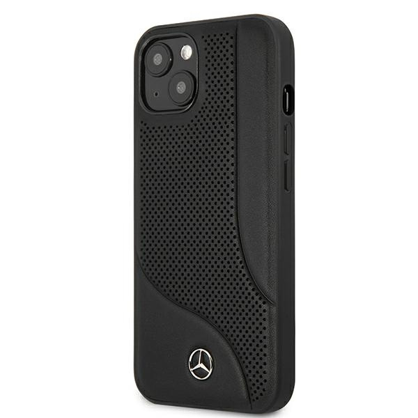 Mercedes MEHCP13MCDOBK iPhone 13 / 14/ 15 6.1" czarny/black hardcase Leather Perforated Area