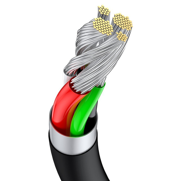 BASEUS SUPERIOR USB - USB TYP C FAST CHARGING DATA CABLE 66 W (11 V / 6 A) HUAWEI SUPERCHARGE SCP 2 M BLACK (CATYS-A01)