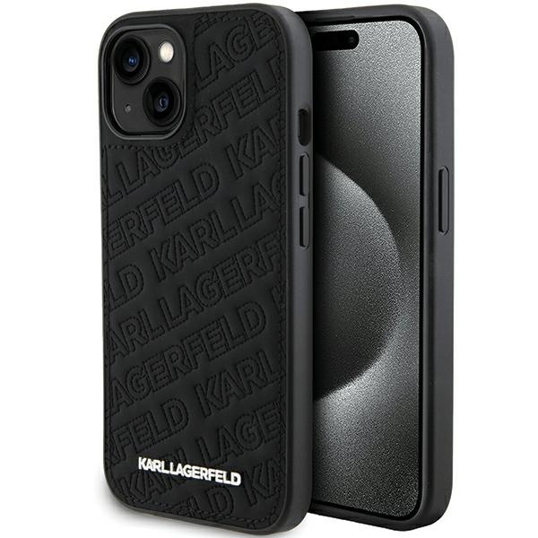Etui Karl Lagerfeld Quilted K Pattern na iPhone 15 Plus / 14 Plus - czarne