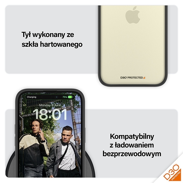 PanzerGlass ClearCase iPhone 15 Plus / 14 Plus 6.7" D3O 2xMilitary grade czarny/black 1178