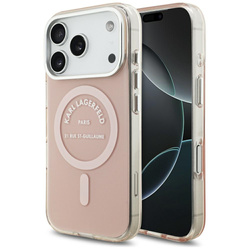 Etui Karl Lagerfeld IML Karl RSG Logo MagSafe do iPhone 17 Pro różowy