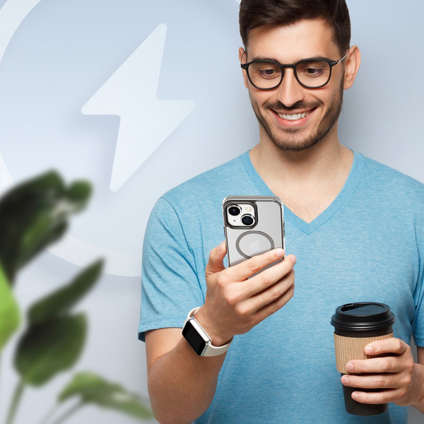 Dux Ducis Clin2 etui iPhone 14 Plus magnetyczny pokrowiec MagSafe szare