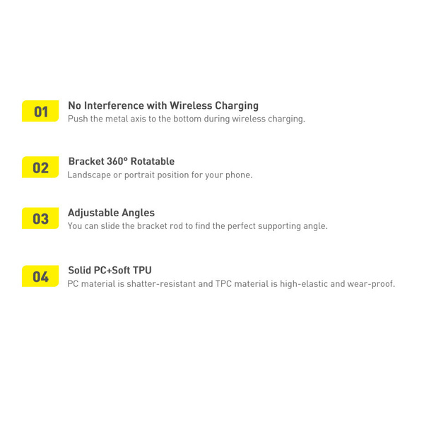 Baseus stojak składany z uchwytem magnetycznym czarny (LUXZ010001)