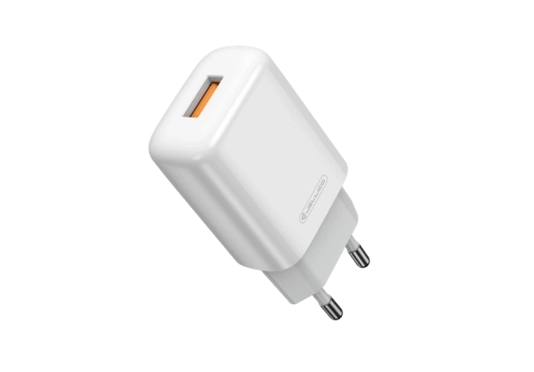 JELLICO wall charger EU01 2.4A 12W 1xUSB + cable Micro White