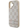 DKNY DKHCP16SPCPTSSP iPhone 16 6.1"różowy/pink hardcase Checkered Pattern & Printed Stripes