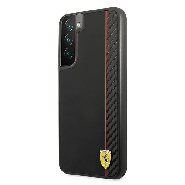 Etui Ferrari On Track Carbon Stripe na Samsung Galaxy S22+ - czarne