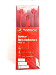 SŁUCHAWKI DOUSZNE MOTOROLA PACE 105 CZERWONE