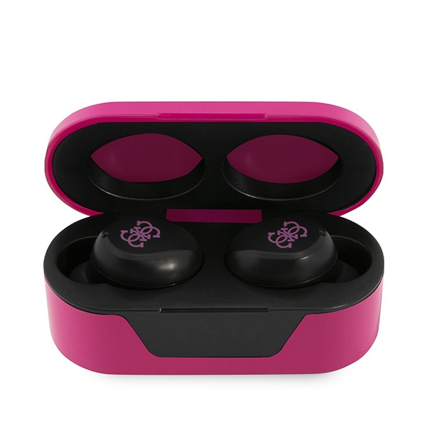 Guess słuchawki Bluetooth GUTWST31EMTWS + stacja dokująca magenta