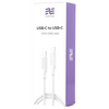 Kabel Encore Energy 2x USB-C przewód PD do ładowania i transferu danych 50cm biały 60W MD-60CC05W