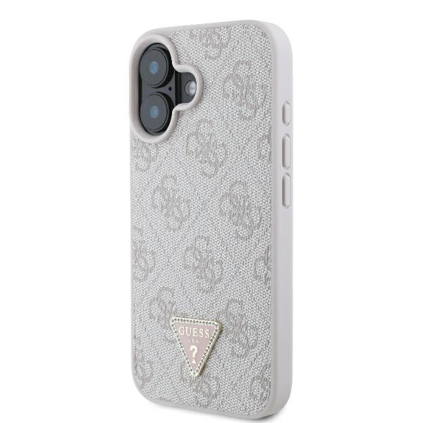 Guess GUHCP16SP4TDSCPP iPhone 166.1" różowy/pink hardcase Leather Metal Logo Strass Crossbody