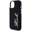 Etui Karl Lagerfeld Silicone Metal       Script Logo do iPhone 15 czarny