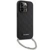 Etui Karl Lagerfeld Saffiano Monogram Chain na iPhone 14 Pro - czarne