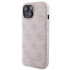 Zestaw Guess GUBPM5P15S4GEMGP iPhone15 6.1" hardcase + Powerbank 5000mAh MagSafe różowy/pink 4G Metal Logo