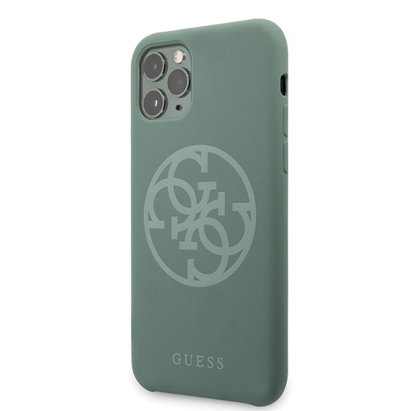 Guess GUHCN65LS4GKA iPhone 11 Pro Maxkhaki hard case Silicone 4G Tone On Tone