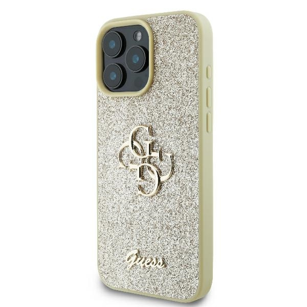 Guess GUHCP16LHG4SGD iPhone 16 Pro6.3" złoty/gold hardcase Fixed Glitter Big 4G