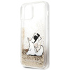 KARL LAGERFELD KLHCP12MGCFD IPHONE 12 / 12 PRO 6,1" ZŁOTY/GOLD HARDCASE LIQUID GLITTER CHOUPETTE FUN