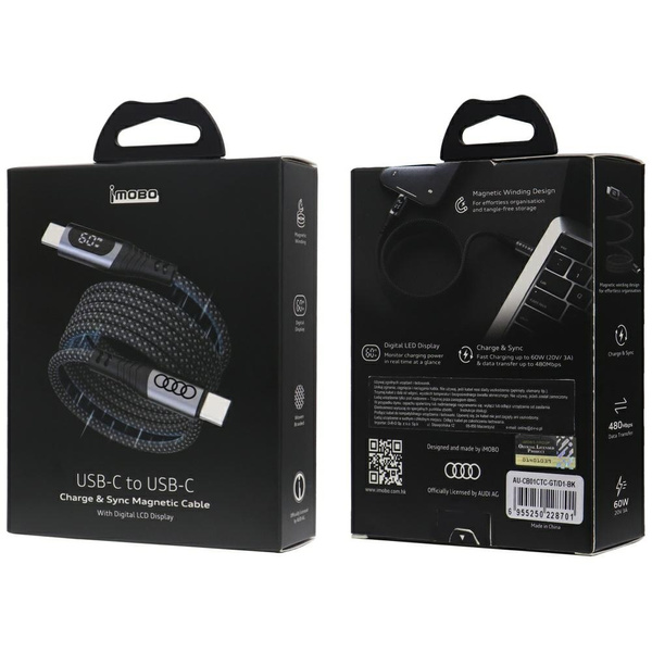 Kabel USB-C/USB-C Audi 2.0 Charge & Sync Cable 20V 3A 60W czarny