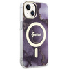 Guess GUHMP14SHTMRSU iPhone 14 / 15 / 136.1" purpurowy/purple hardcase Golden Marble MagSafe