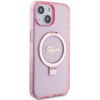 Guess GUHMP15MHRSGSP iPhone 15 Plus / 14 Plus 6.7" różowy/pink hardcase Ring Stand Script Glitter MagSafe