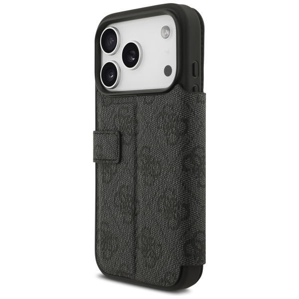Etui Guess Book 4G Metal Logo do iPhone  17 Pro czarny