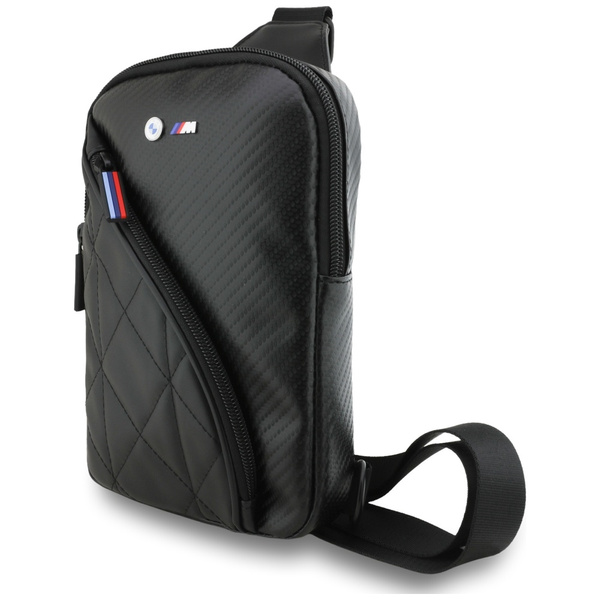 Torebka na telefon BMW Carbon            Pocket&Metal Logo Crossbody czarny