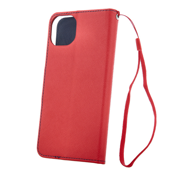 Etui Smart Fancy do Motorola Moto E22 czerwono-granatowe