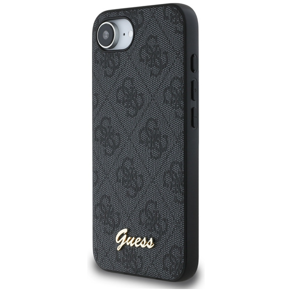 Etui Guess 4G Script Logo MagSafe do     iPhone 16e czarny