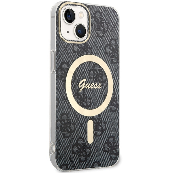 Guess GUHMP15SH4STK iPhone 15 / 14 / 13 6.1" czarny/black hardcase IML 4G MagSafe