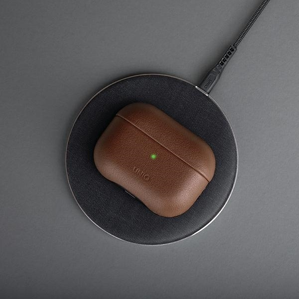 Etui UNIQ Terra Genuine Leather na AirPods Pro - czerwone