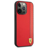 Etui Ferrari On Track Carbon Stripe na iPhone 13 Pro Max - czerwone