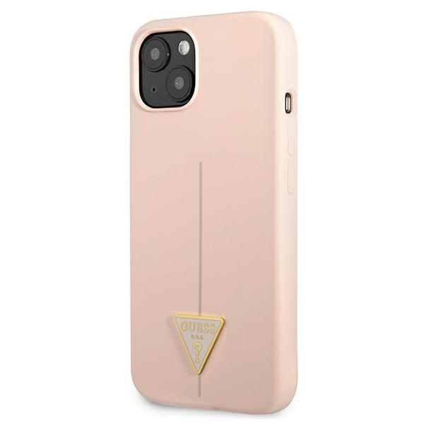 Guess GUHCP13MSLTGP iPhone 13 / 14 / 15 6.1" różowy/pink hardcase Silicone Triangle