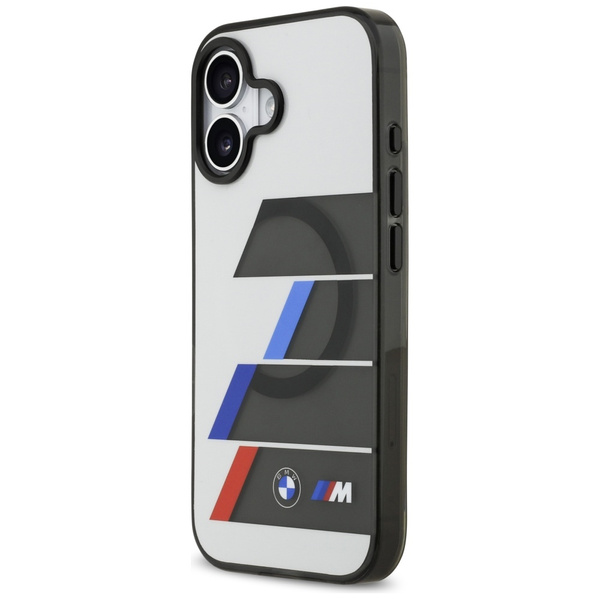 Etui BMW M IML Metal Buttons Tricolor    Lines MagSafe do iPhone 17 antracyt