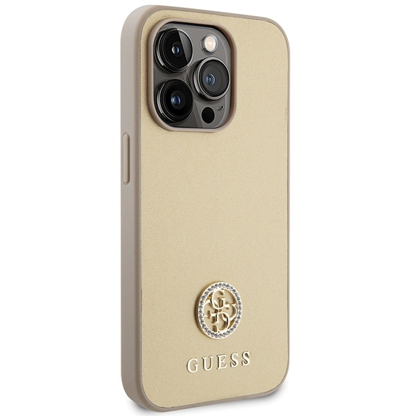 GUESS GUHCP15LPS4DGPD IPHONE 15 PRO 6.1 "GOLD/GOLD HARDCASE STRASS METAL LOGO