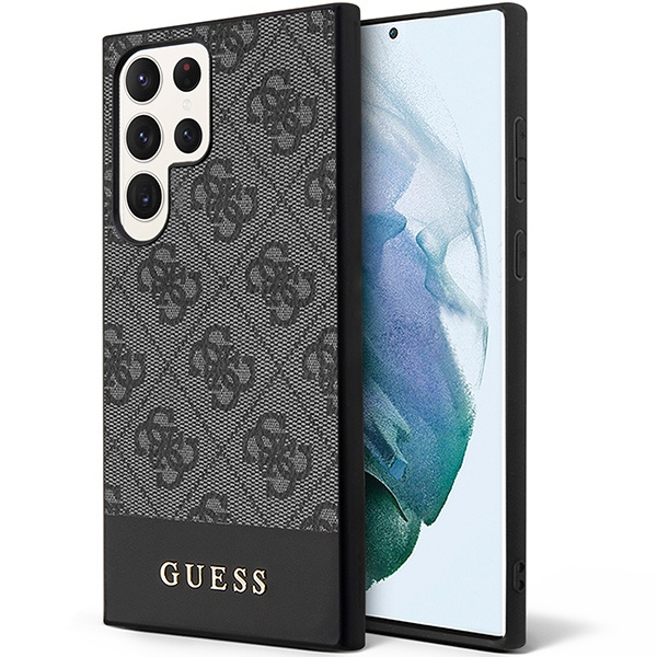 Guess GUHCS23LG4GLGR S23 Ultra S918czarny/black hardcase 4G Stripe Collection