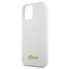 Guess GUHCP12SLSLMGWH iPhone12 mini 5,4" biały/white hardcase Metal Logo Script