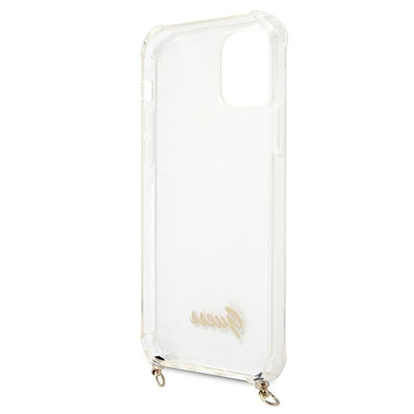 Guess GUHCP12LKC4GSGO iPhone 12 Pro Max6,7" Transparent hardcase 4G Gold Chain