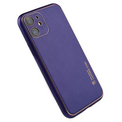 Beline Etui Leather Case iPhone 12 purpurowy/purple