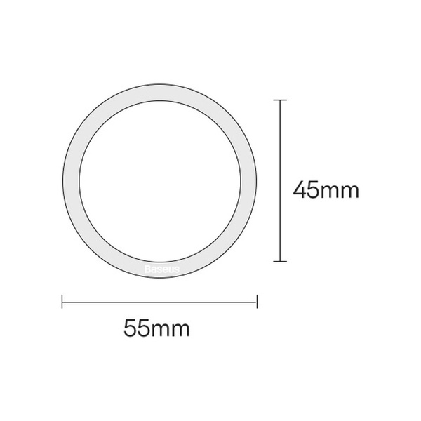 Baseus Halo Series magnetyczny pierścień (2 szt./opakowanie) srebrny (PCCH000012)