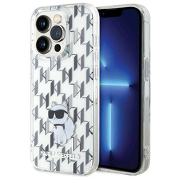 KARL LAGERFELD KLHCP15XHNCMKLT IPHONE 15 PRO MAX 6.7" TRANSPARENT HARDCASE MONOGRAM CHOUPETTE