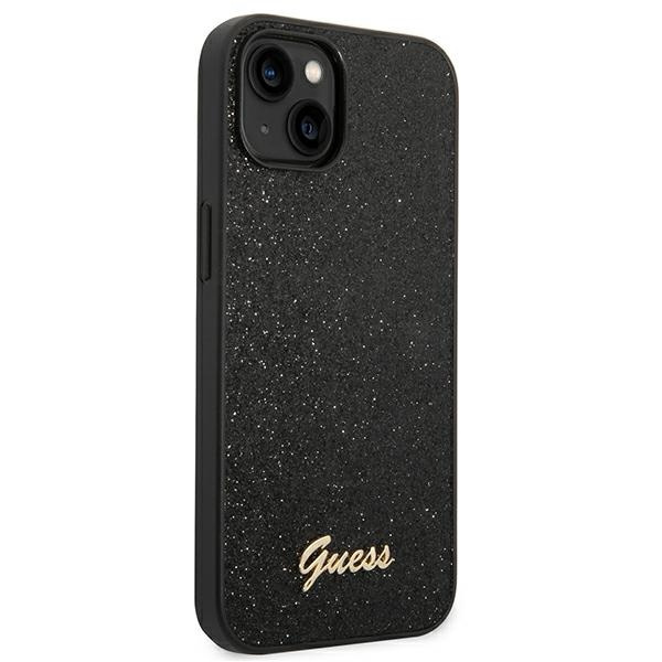 Guess GUHCP14MHGGSHK iPhone 14 Plus / 15 Plus 6.7" czarny/black hard case Glitter Script