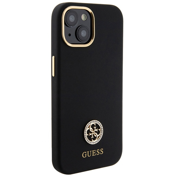 Guess GUHCP15SM4DGPK iPhone 15 / 14 / 136.1" czarny/black hardcase Silicone Logo Strass 4G