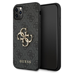 Guess GUHCN584GMGGR iPhone 11 Pro szary/grey hardcase 4G Big Metal Logo