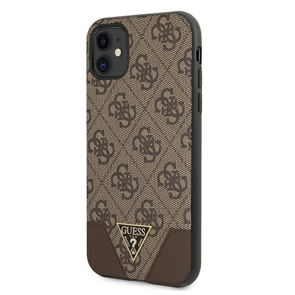 Guess GUHCN61PU4GHBR iPhone 11 6,1" / Xr6,1" brązowy/brown hardcase 4G Triangle Collection
