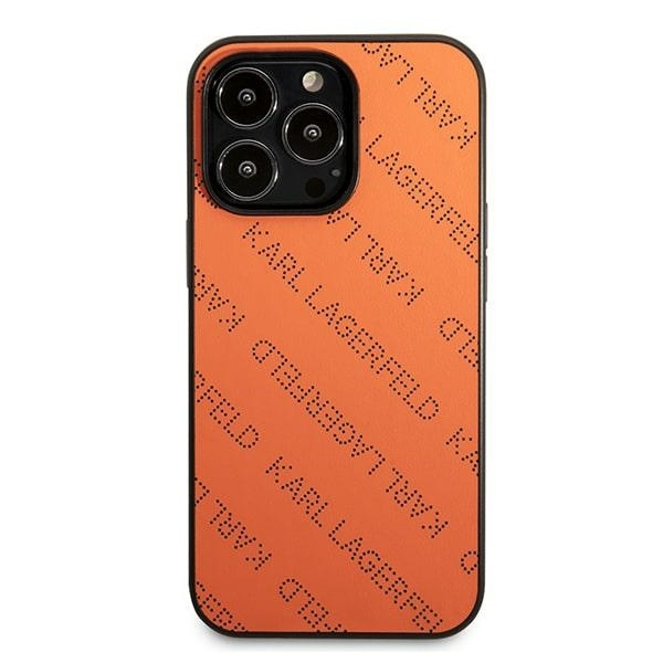 KARL LAGERFELD KLHCP13LPTLO IPHONE 13 PRO / 13 6.1 "HARDCASE ORANGE / ORANGE PERFORATED ALLOVER