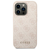 Guess GUHCP14LG4GFPI iPhone 14 Pro6,1" różowy/pink hard case 4G Metal Gold Logo