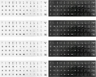 CHROMACRAFT keyboard stickers black