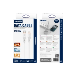 JELLICO cable B29 USB-C - Lightning PD 30W 1M White