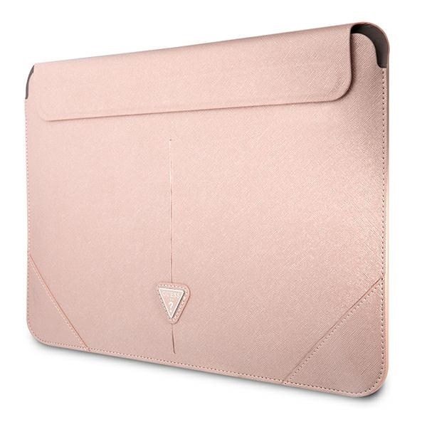 Guess Sleeve GUCS14PSATLP 14" różowy/pink Saffiano Triangle Logo