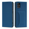 Magnet Card Case etui do Xiaomi Redmi Note 11 Pro pokrowiec portfel na karty kartę podstawka niebieski